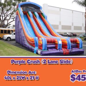 13 purple crush 2 lane slide