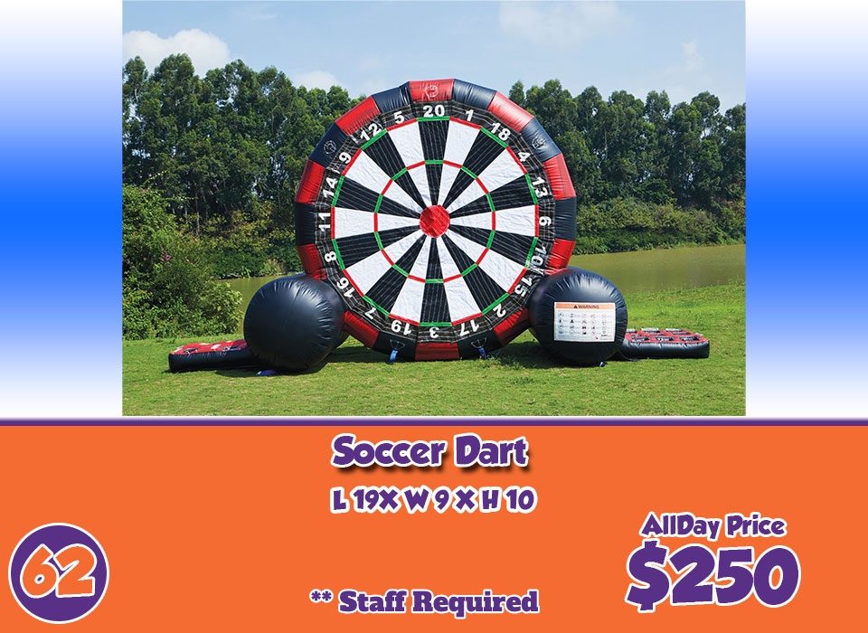 inflatable soccer dart game for rent