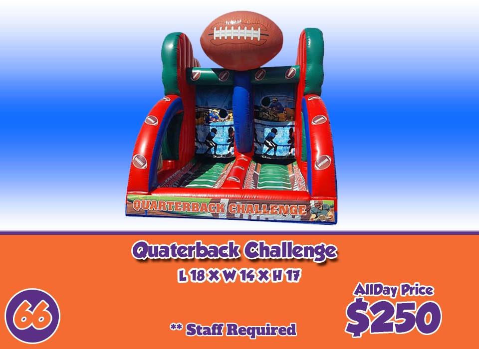 66-quarterback-challenge inflatable rental