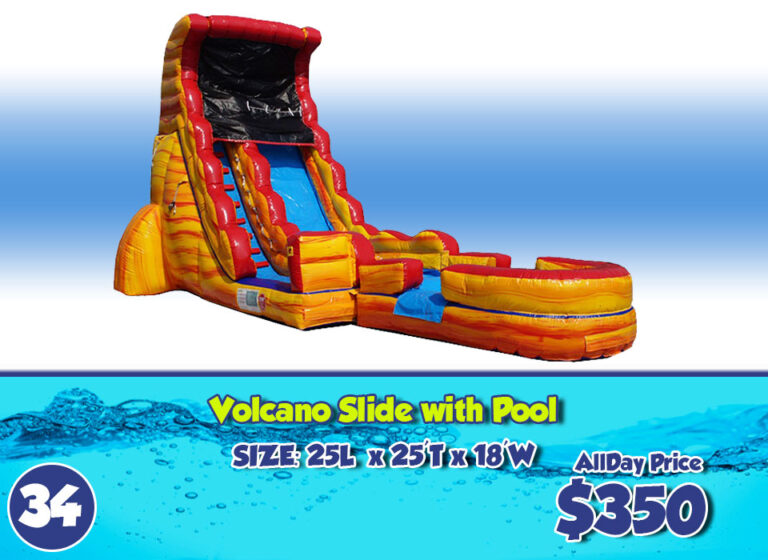 Volcano Slide with Pool