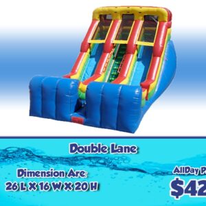 double lane inflatable slide updated