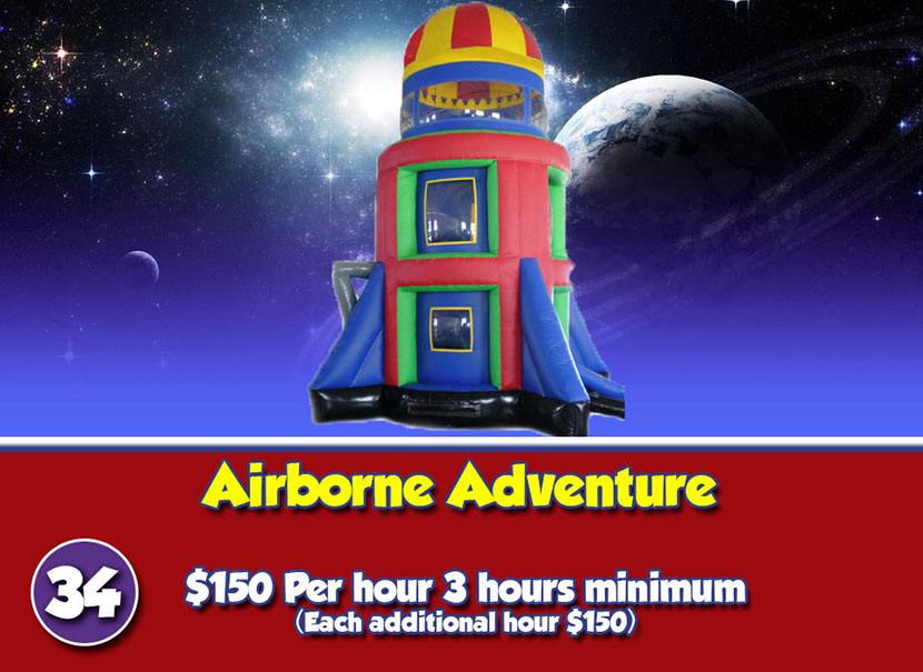 inflatable airborne adventure attraction
