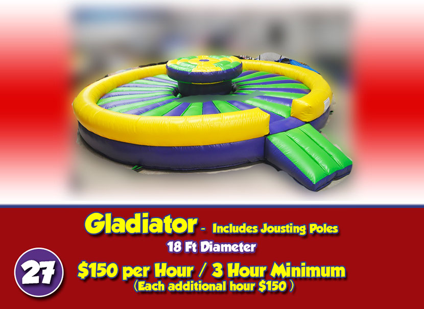 inflatable gladiator games rental