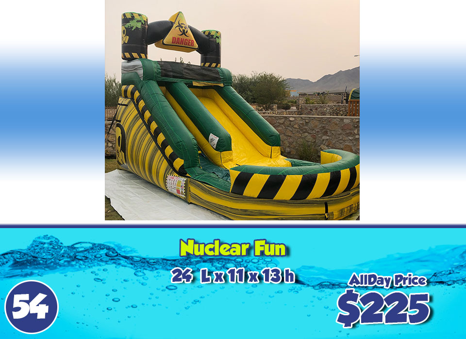 nuclear fun inflatable slide