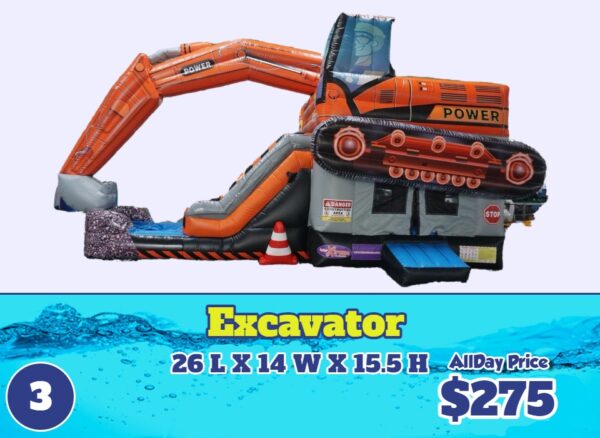 rent an excavator inflatable slide in el paso