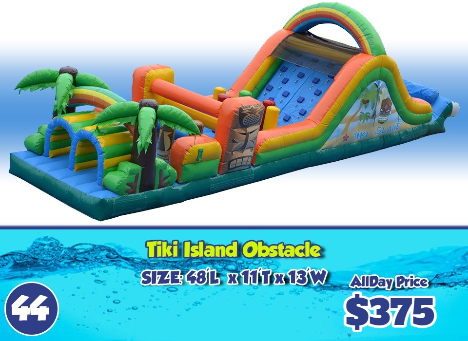 rent tiki island obstacle course