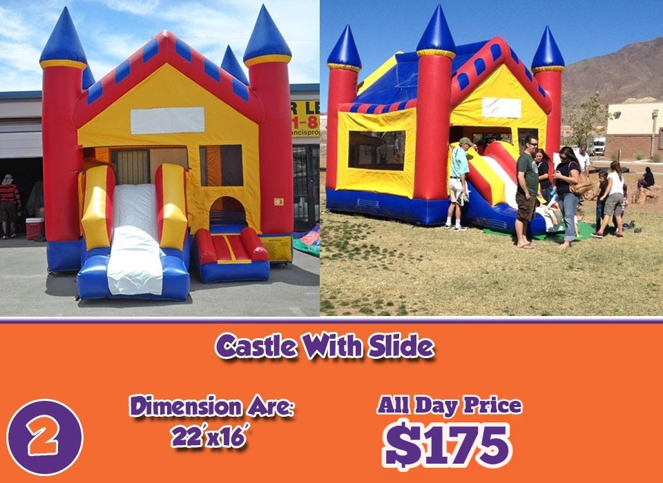 rent bounce castle with slide in el paso