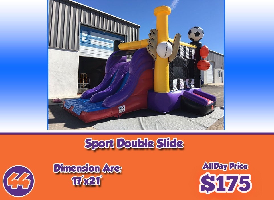 double sports slide inflatable rental el paso