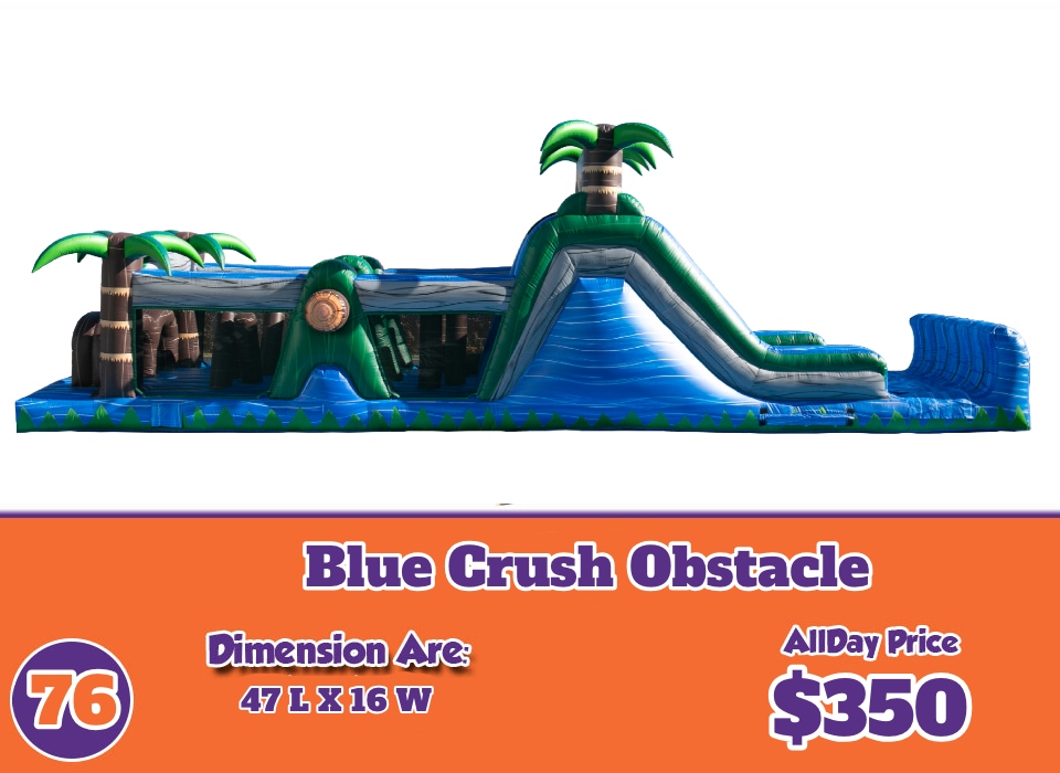 76 blue crush obstacle course rental