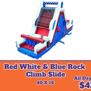 88 Red White & Blue Rock Climb Slide
