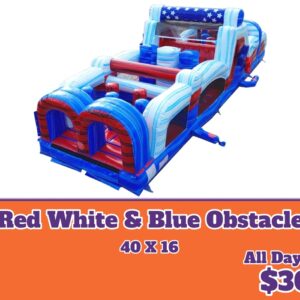 89 red white & blue obstacle