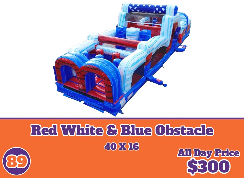89 red white & blue obstacle