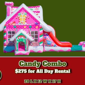 candy combo gingerbread inflatable house