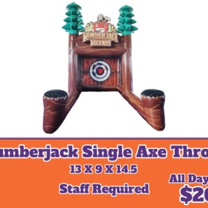 lumberjack axe throw inflatable rental all day